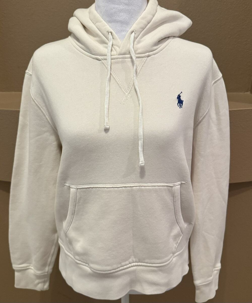 Polo Ralph Lauren Women’s Hoodie Sweatshirt Cream Size L